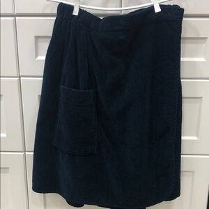 Boca Terry Men’s Terrycloth Spa Wrap – Size 4XL – Navy Blue – 100% Cotton